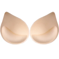 1pair Thick Sponge Bra Pads for Women Swimsuit Breast Push Up Breast Enhancer Removeable Bra Pads Inserts Cups Bra Accessories