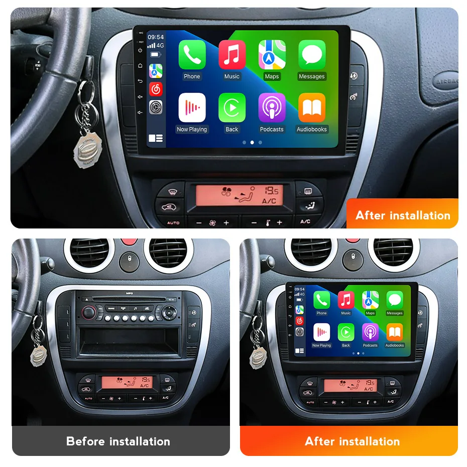 Android 15 9" Car Radio For Citroen C2 C3 2001-2010 Wireless Carplay GPS Navigation Multimedia Player 2 Din Car Stereo Head Unit view 2