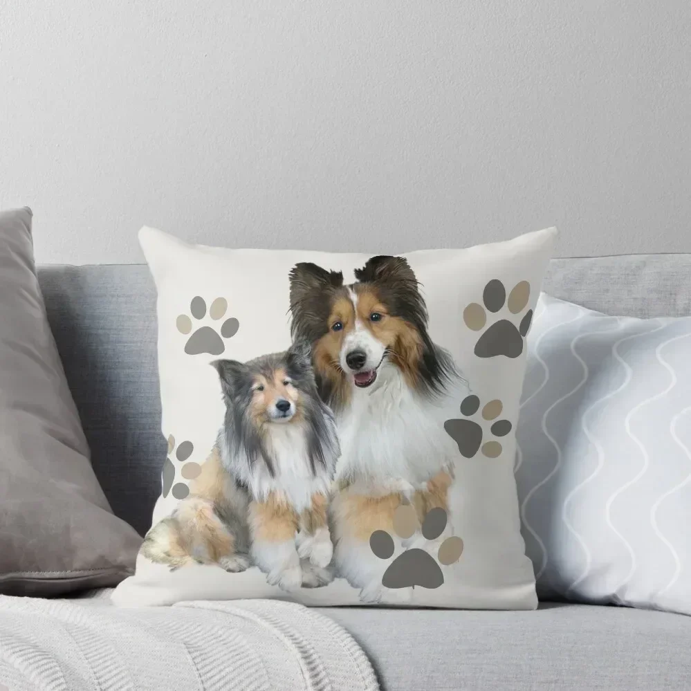 Sheltie Paw Prints Throw Pillow Decorative Sofa Cushion Christmas Cushion For Home pillow