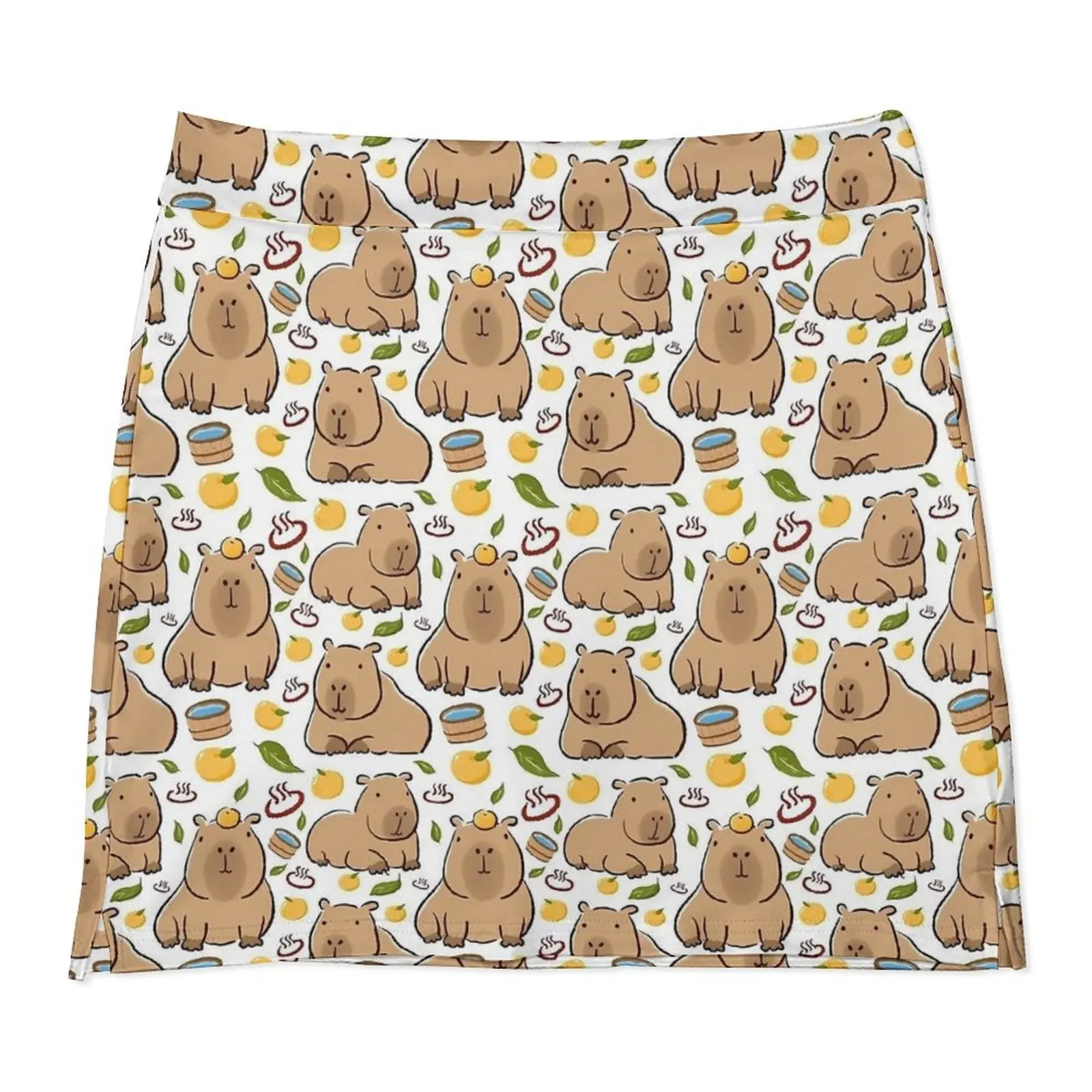 Capybara Yuzu Onzen Badrok Moderne Minirokken Zomer Hoge Taille Ontwerp Y2K Casual Rok Big Size 3XL 4XL