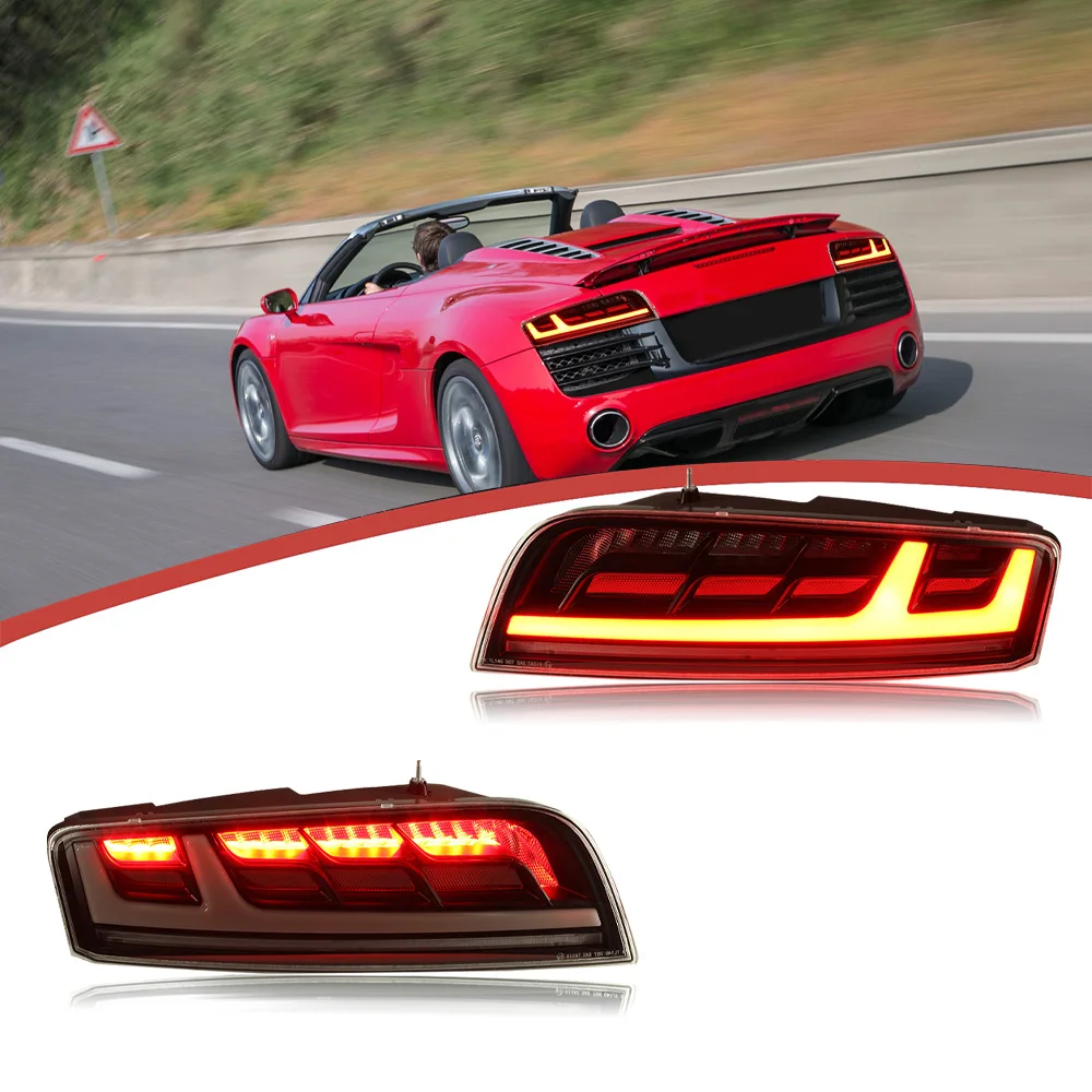 

Car Lights for Audi R8 Led Tail Lamp 2007-2015 Dynamic Signal Tail Light Animation Rear Stop Brake Reverse Accessories