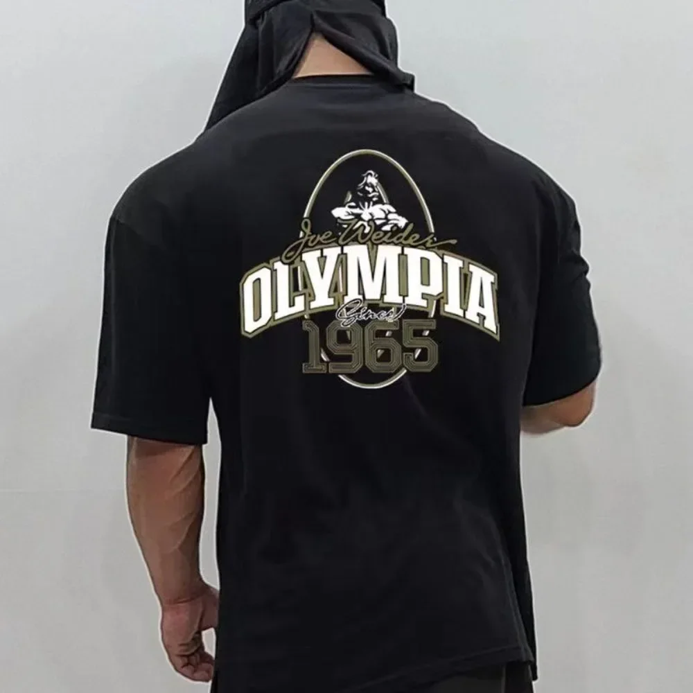 Camiseta deportiva de entrenamiento conmemorativo olímpico para hombre, Top informal de media manga, Top a juego, novedad de 2026