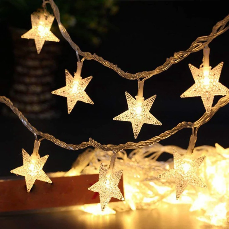 20 LED Star String Lights for Christmas Wedding Party Home Decor