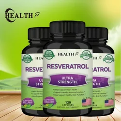 HEALTH Resveratrol 1000mg, 120 Capsules - Vegan, Gluten Free, Non-GMO