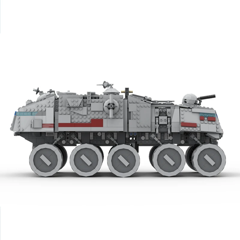 MOC-230596 turbo tanque rastreado veículo blindado bloco de construção diy modelo técnico tijolos quebra-cabeça brinquedos para presentes das crianças