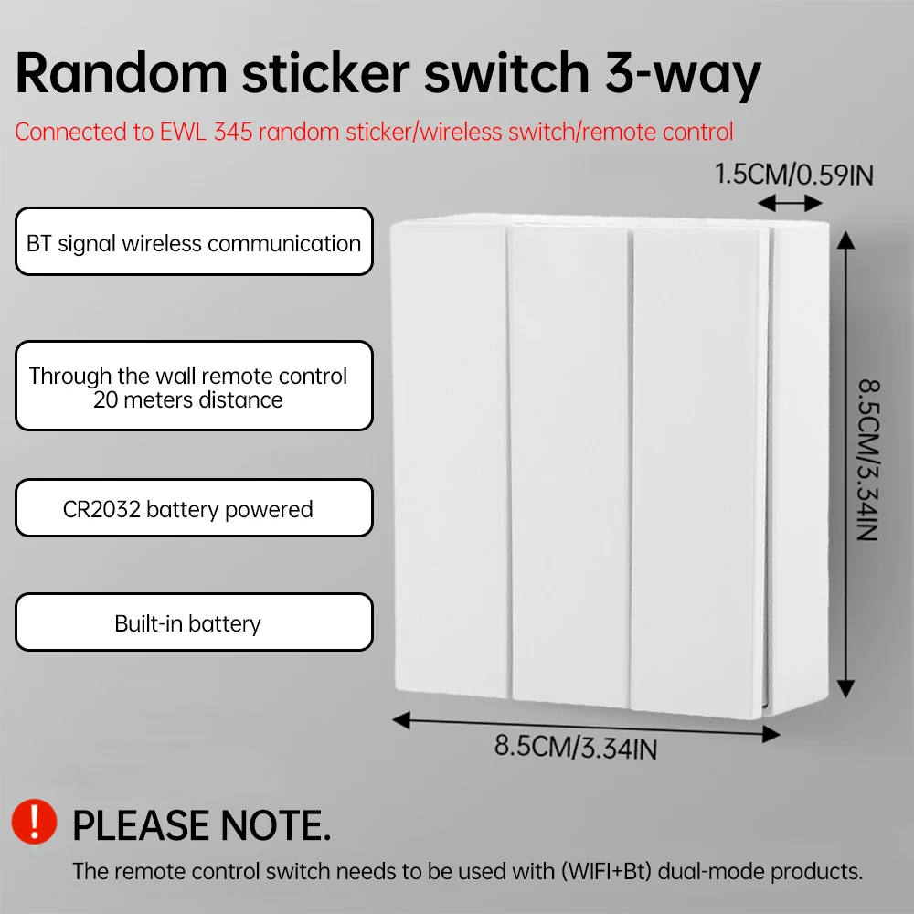 1/2/3 Open 2.4GHz Wireless Remote Control Switch Without Wiring For DH-345 eWeLink Smart And Easy To Stick Home Wall
