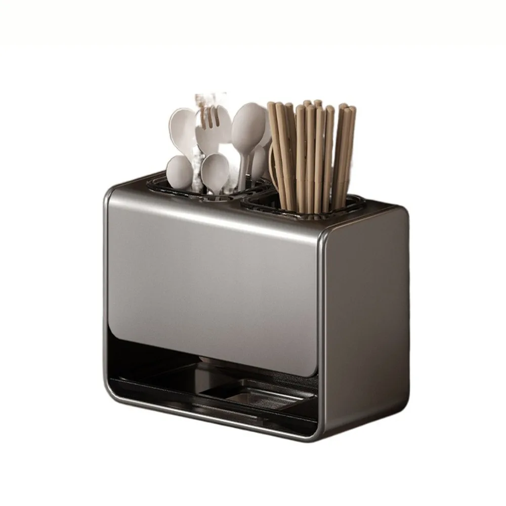 

Carbon Steel Knives Holder Mold-resistant Drainage Chopstick Cage Large Capacity Space Saving Tableware Storage Rack for Home