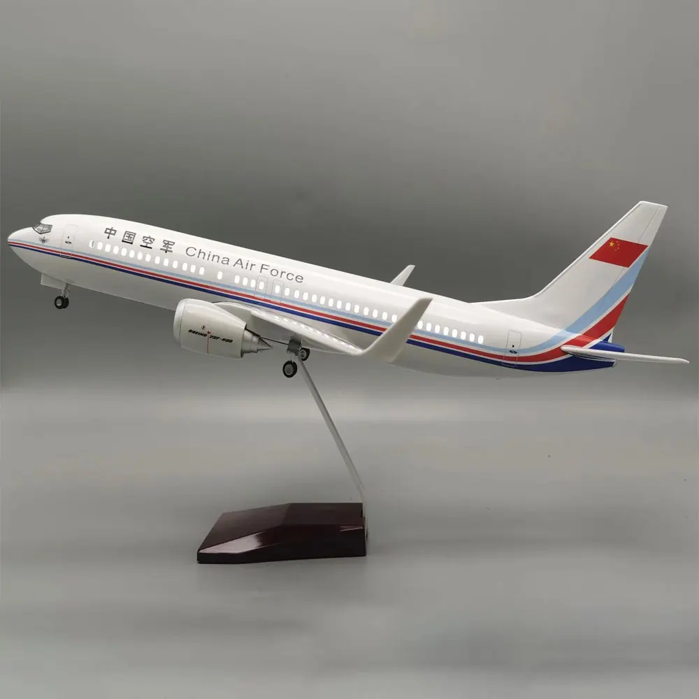 

Model Plane B737-800 China Air Force Aircraft 47cm 1/85 Scale With Wheel LED Light Collected Gift Home Decor By Aviation