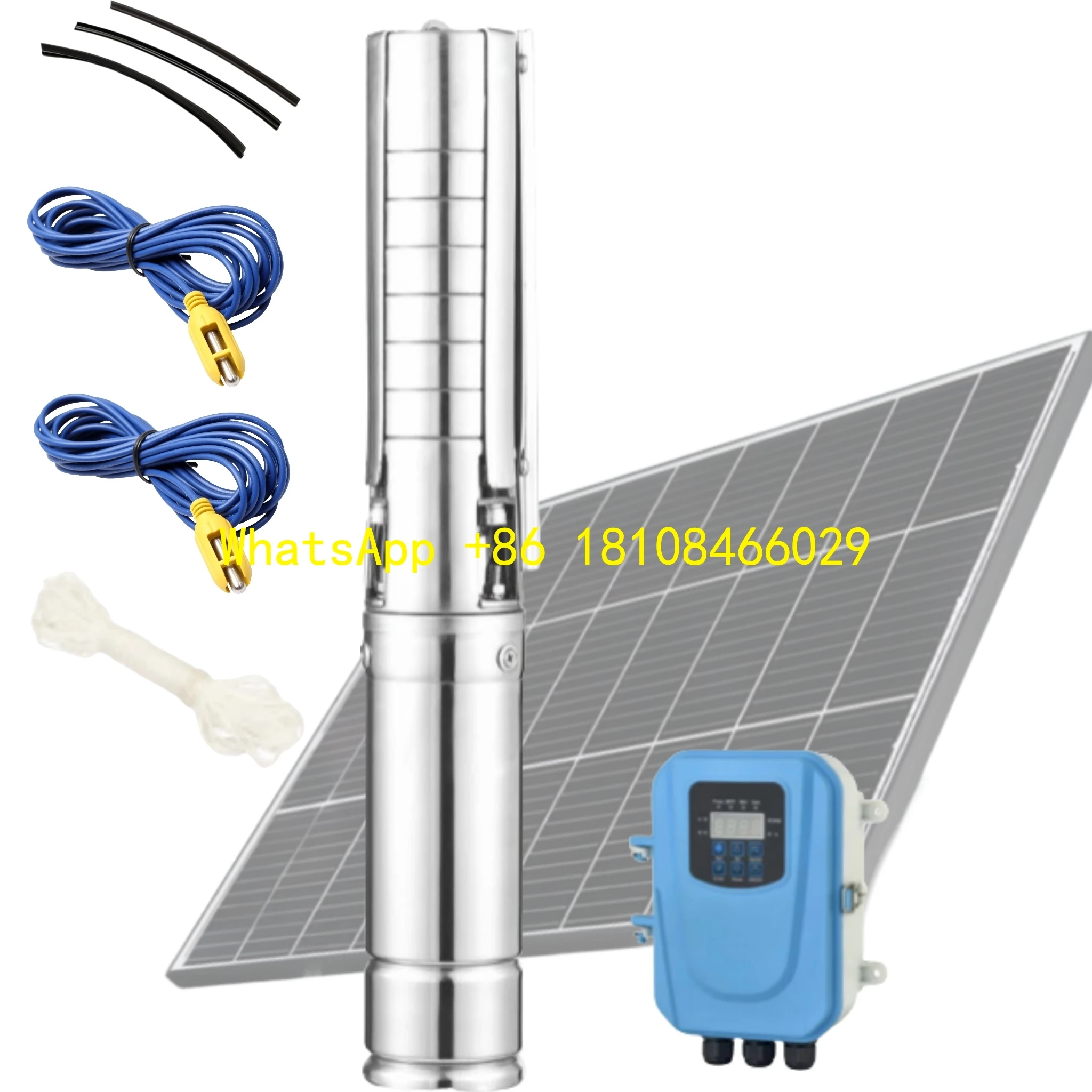 

Manufacturer Large Flow Energy Saving 2 2" Outlet Solar Powered Water Well Pump Kit for Irrigation