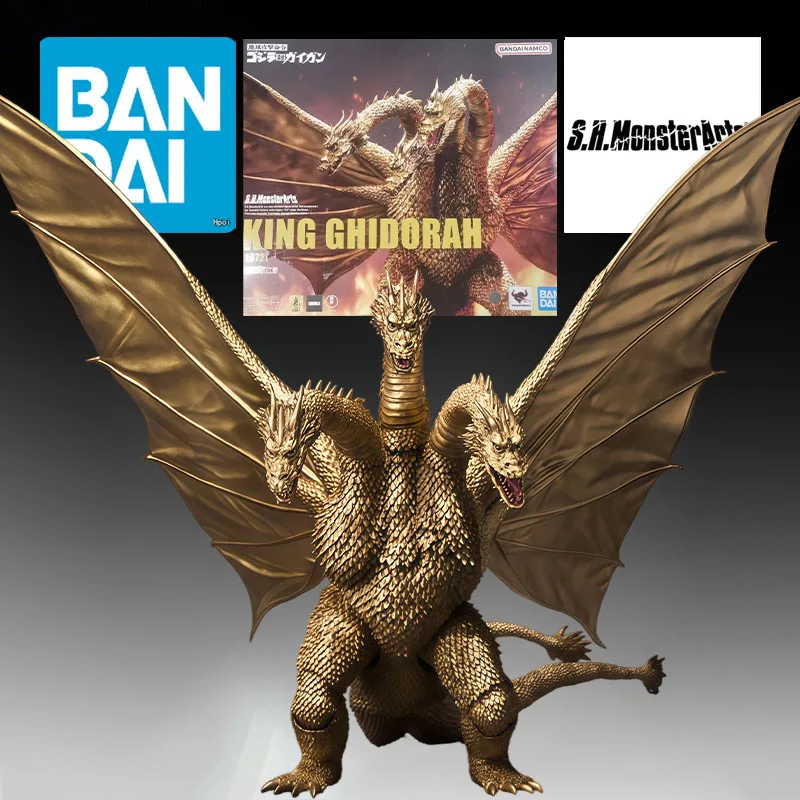 BANDAI Original S.H.MonsterArts 1972- Kidora Angelas Gigan Godzilla Anime Figures Toys For Boys Christmas Gift Collectible Model view 3