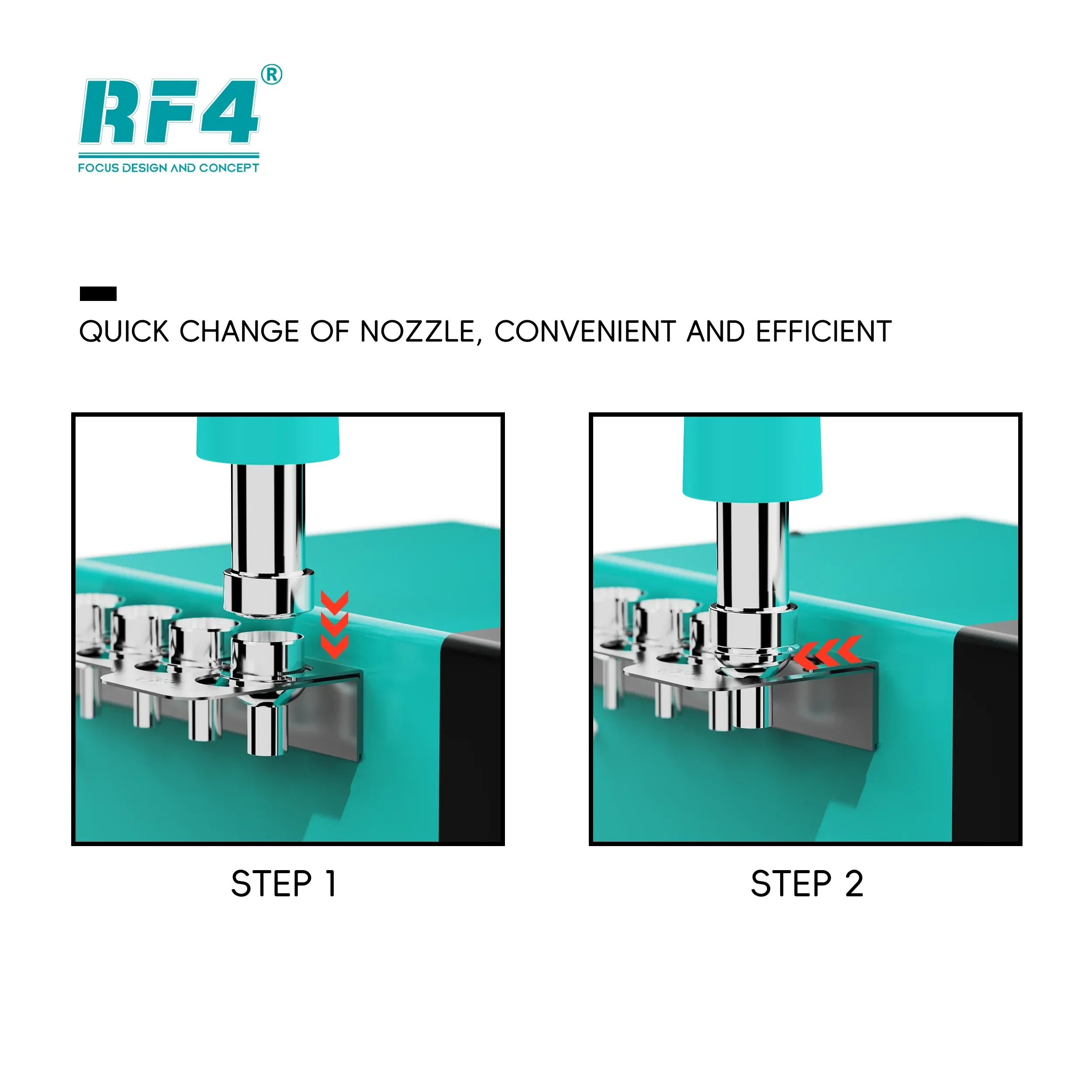 Hot Air Gun Soldering Station RF4 RF-H4 1200W High Power Digital Display BGA Rework Station for BGA PCB Repair Fast Desolderin