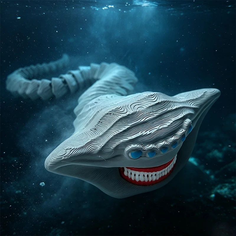 3D Printed Articulated Maya Deep Sea Worm Hand Puppet Gran Maja Sea Monster Figurine Desktop Horror Decor Halloween Collection