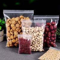 300/100PCS Transparent Zip Bags Food Jewelry Vacuum Storage Bag Plastic Thicken Reclosable Poly Bag Kitchen Organization Package 2