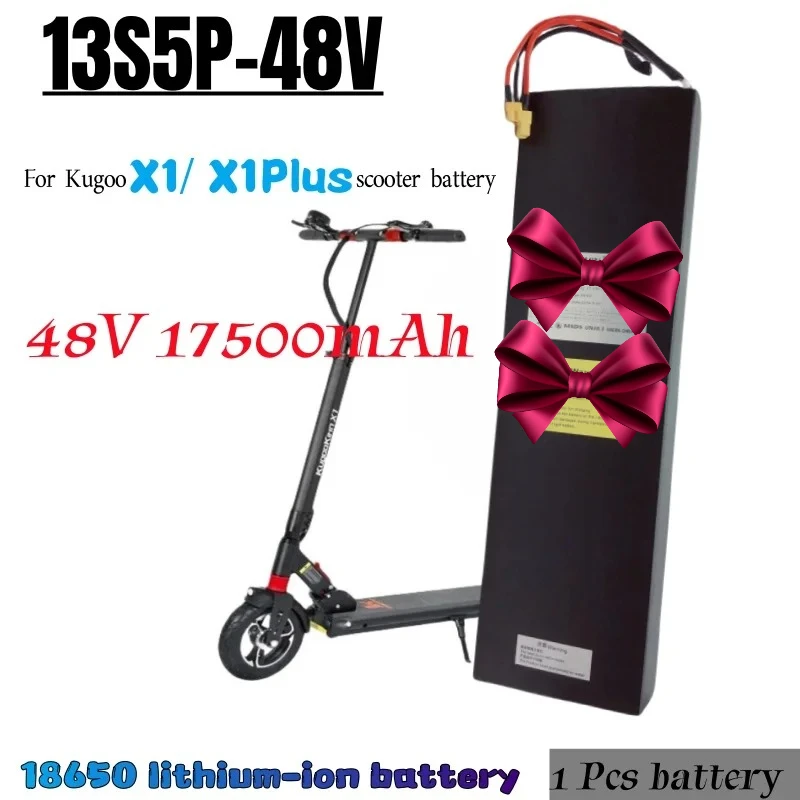 

18650 Литий-ионный аккумулятор 13S5P 48 В 17,5 Ач для аккумуляторного блока электрического скутера Kugoo X1Plus