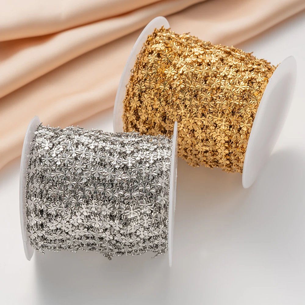 

1 м цепочка в виде листа из нержавеющей стали для DIY ожерелье ручной работы браслет принадлежности для изготовления ювелирных изделий материалы компоненты аксессуары для рукоделия