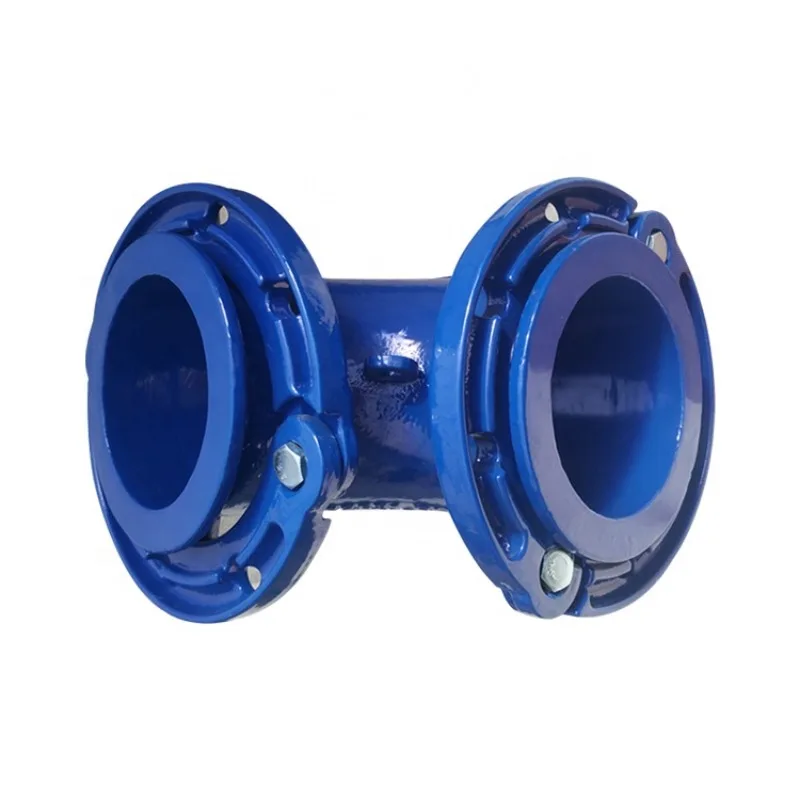 EN545 PN16 DN40-DN400 Ductile iron double movable flange painted 90 degree elbow for water supply and drainage systems