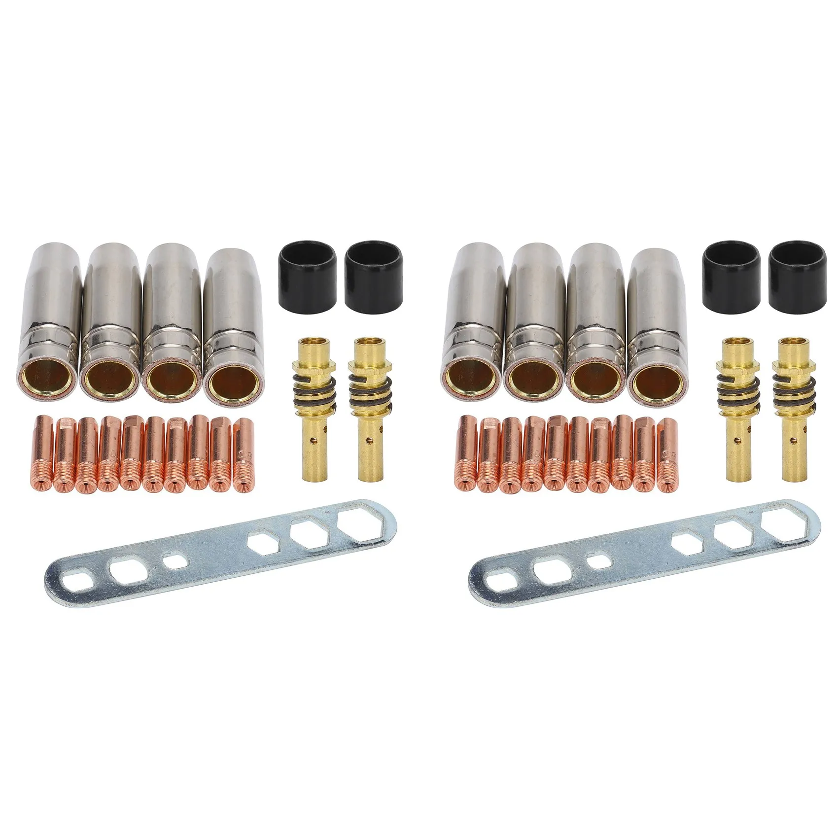 

ABAH-38Pcs Welding Torch Nozzle Part Kit Conical Nozzle Sleeve Rod Tool Set For Binzel 15Ak Welder Accessories
