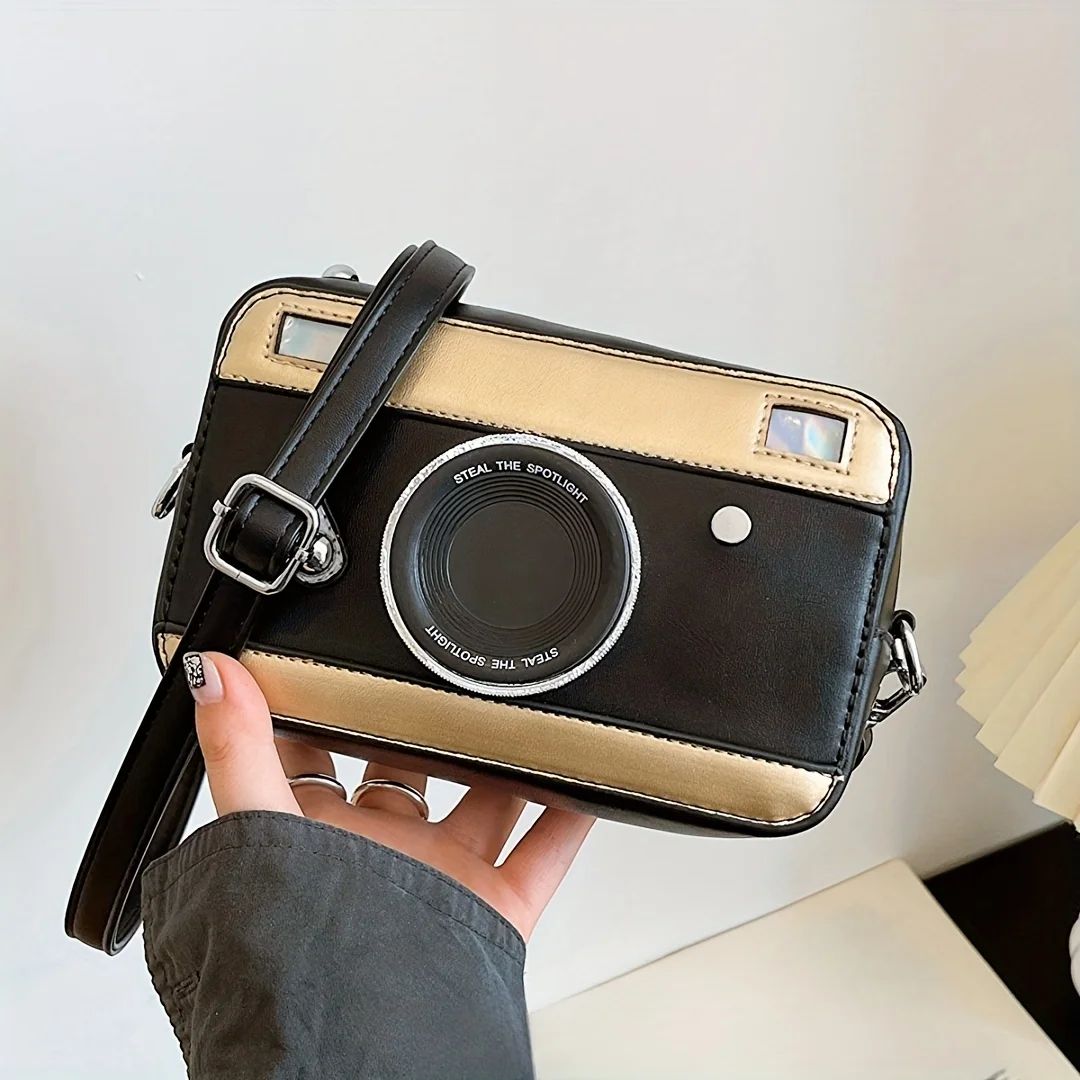 Personalized and Creative Mini Camera Bag Retro Crossbody Versatile Bag Niche Box Bag  Fresh Chain Small Square Bag