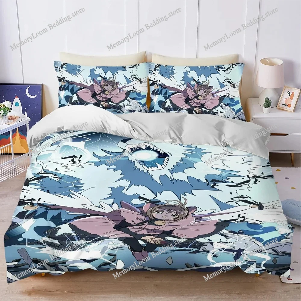 

C-Cardcaptor Sakura Duvet Cover Set Home Style Bedding Soft Laundry Cotton Bed Student Dormitory Gift Home Textileextile