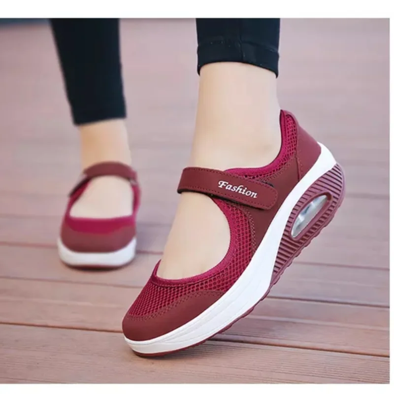 Shoes for Women Mesh Thick Sole Shoes Women 2023 Summer New Sneakers Fashion Casual Breathable Fabric  WomenMary Walking Shoes