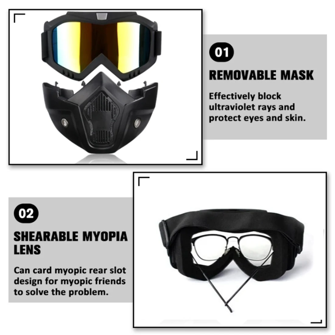 Зимние очки 2025 года, велосипедные очки в стиле MTB/ATV/BMX, защитные очки, солнцезащитные очки, велосипедные очки для мужчин и женщин, съемная маска