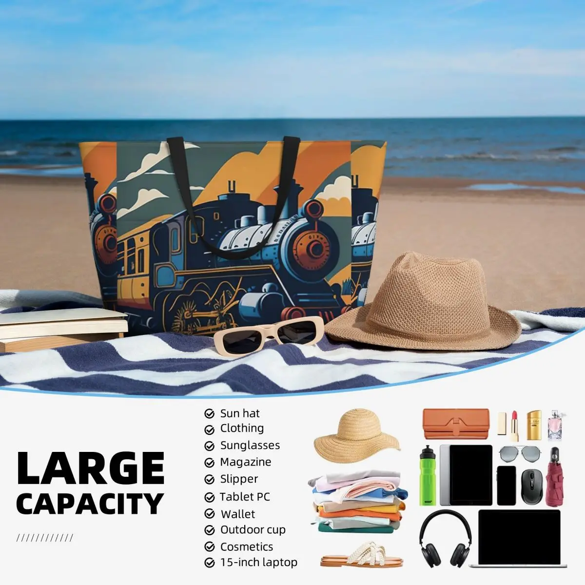 Bolso de mano clásico para playa y tren, bolso de mano grande para deporte, gimnasio, Yoga, bolso de viaje para mujer, bolso de Fitness