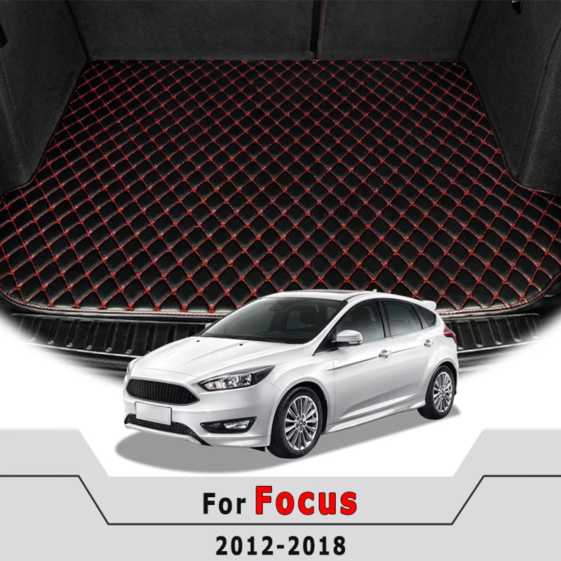 Car Trunk Mat For Ford Focus 2018 2017 2016 2015 2014 2013 2012 Replacement Vehicle Cargo Liner Carpet Auto Interior Accessories