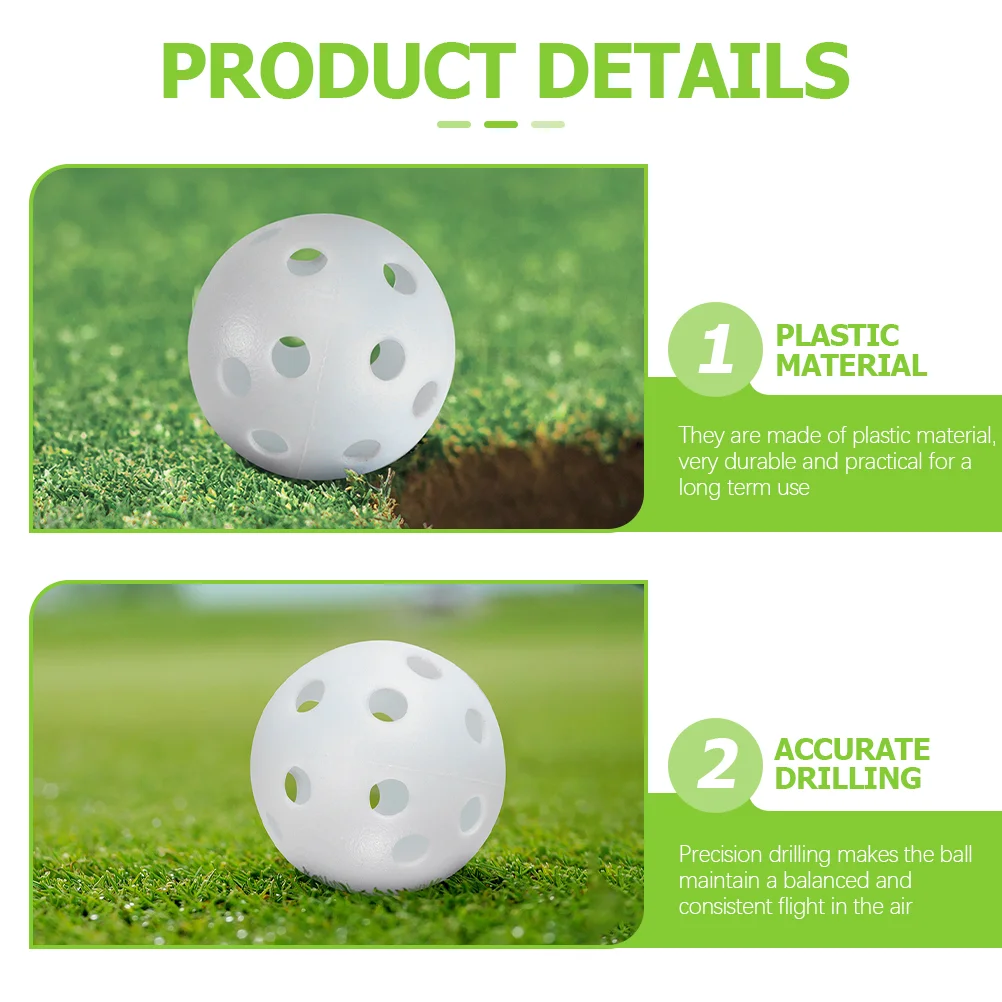 50 Pcs Golf Ball Training Florball Practice Equipment Balls Foam Softball Golfs for Golfing Hole Bulk