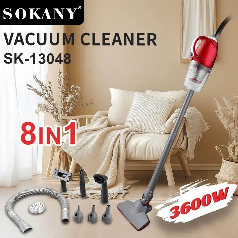 

SOKANY13048 Handheld Vacuum Cleaner 3600W 8-in-1 Household Wired Multi-Purpose Clean Tool for Cars And Home Foreign Trade Export