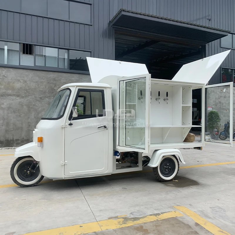 المحمول البيرة بار شاحنة غذاء كهربائية عربة تقديم الطعام الآيس كريم دراجة ثلاثية العجلات بياجيو الغذاء شاحنة توك توك المعيار الأسترالي للبيع