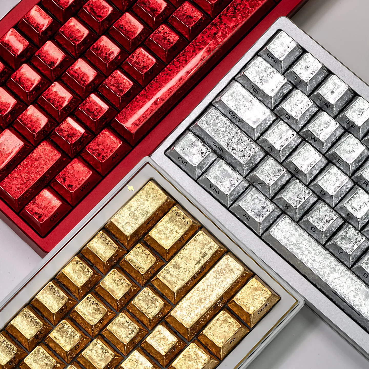 87 Keys Frosted Keycaps PBT Keycaps Side Printed Metal Paint Cherry Profile Dye-Sub Custom Keycap Set for Mechanical Keyboard