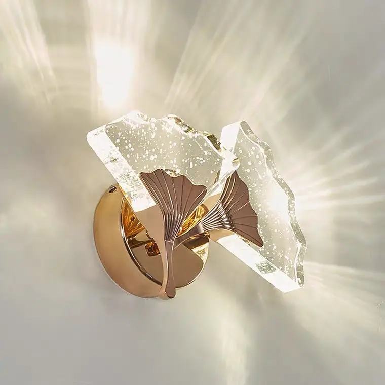 

New crystal wall lamp bedside lamp wall-mounted led wall room bedroom art staircase advanced wall