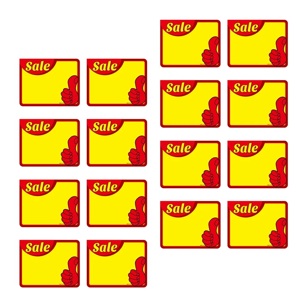 50 Stück Tags Warenpreisschilder Blankopapier für Einzelhandelsgeschäfte Werbungsaufkleber Verkauf Werbeetiketten Marktpreis