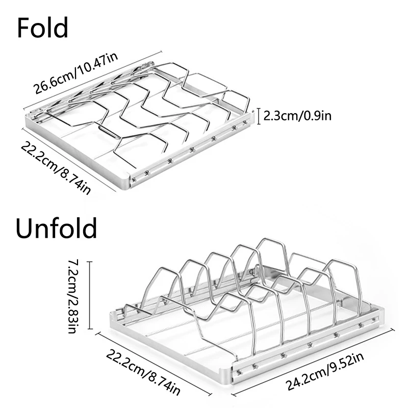 Stainless Steel Rib Rack, Foldable Rib Cooking Rack Barbecue Grill, BBQ Tool For Family Party, Outdoor Camping, Christmas Party