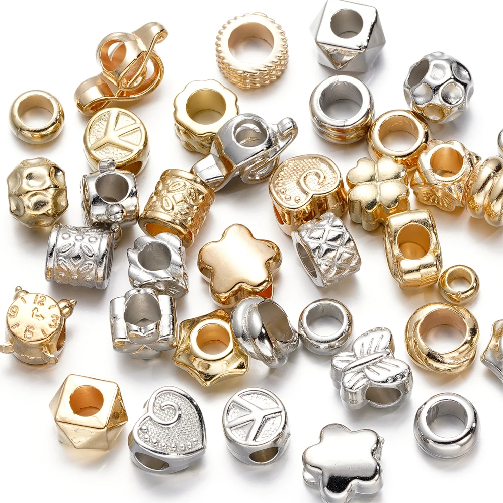 50/100pcs/lot CCB Macroporous Beads Loose Spacer Beadsfor DIY Necklace Bracelet Jewelry Making Accessories