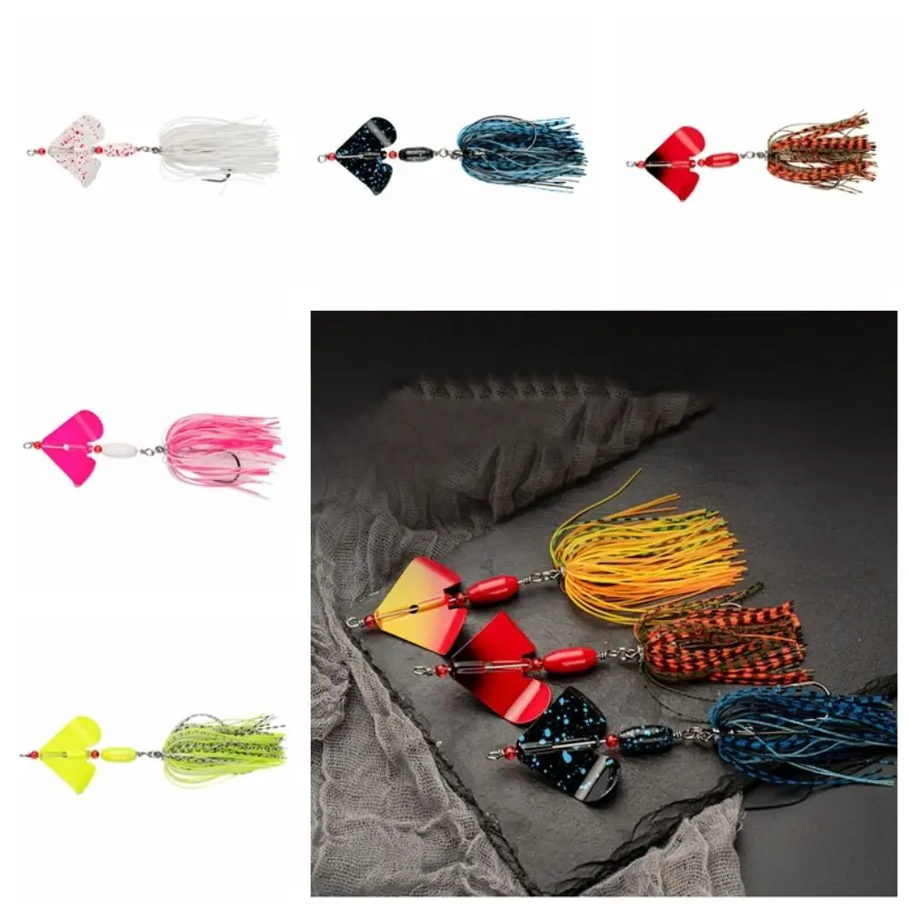 Blocking Grass Fishing Lure Anti Hanging Metal Sequins Wobbler Lures Rotate 19g Spinners Spoon Bait Fishing Tackles