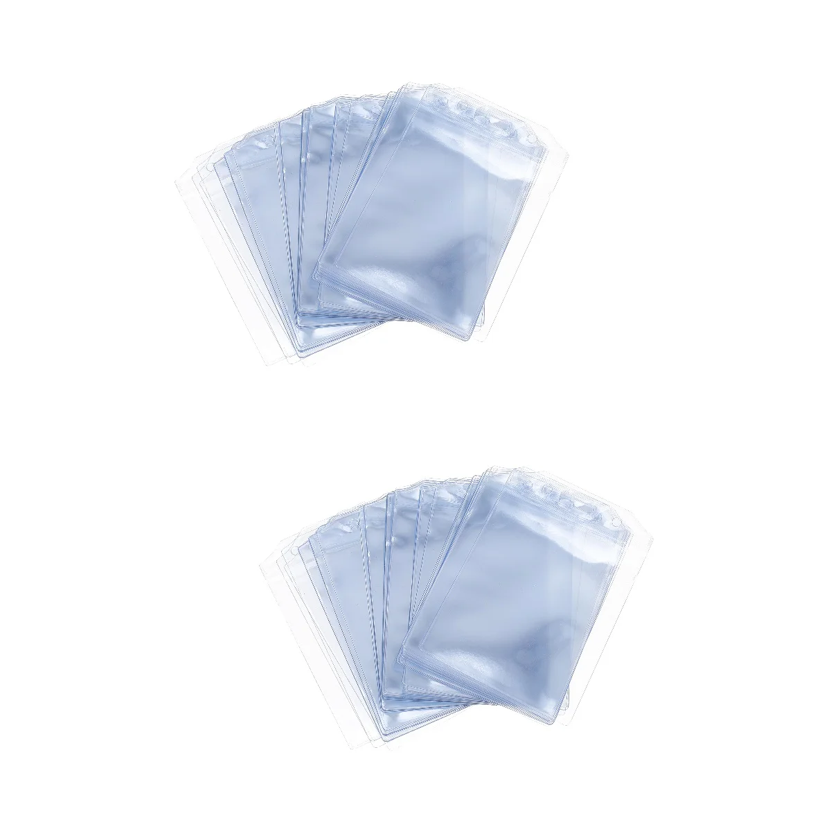 2 PCS Card Cover Clear Badge Holder Sleeves Exhibition Certificate ID Cards Container Protector Transparent