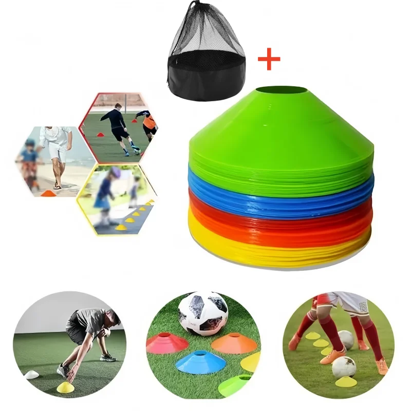 10 Uds. Señal de Entrenamiento de fútbol, plato de juguete, conos resistentes a la presión, discos marcadores, cubo, entrenamiento de baloncesto al aire libre, juguete de accesorios deportivos