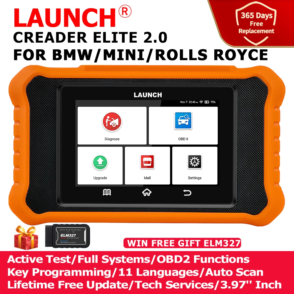 LAUNCH X431 Creader Elite 2.0 OBD2 Scanner Full Systems Diagnostic