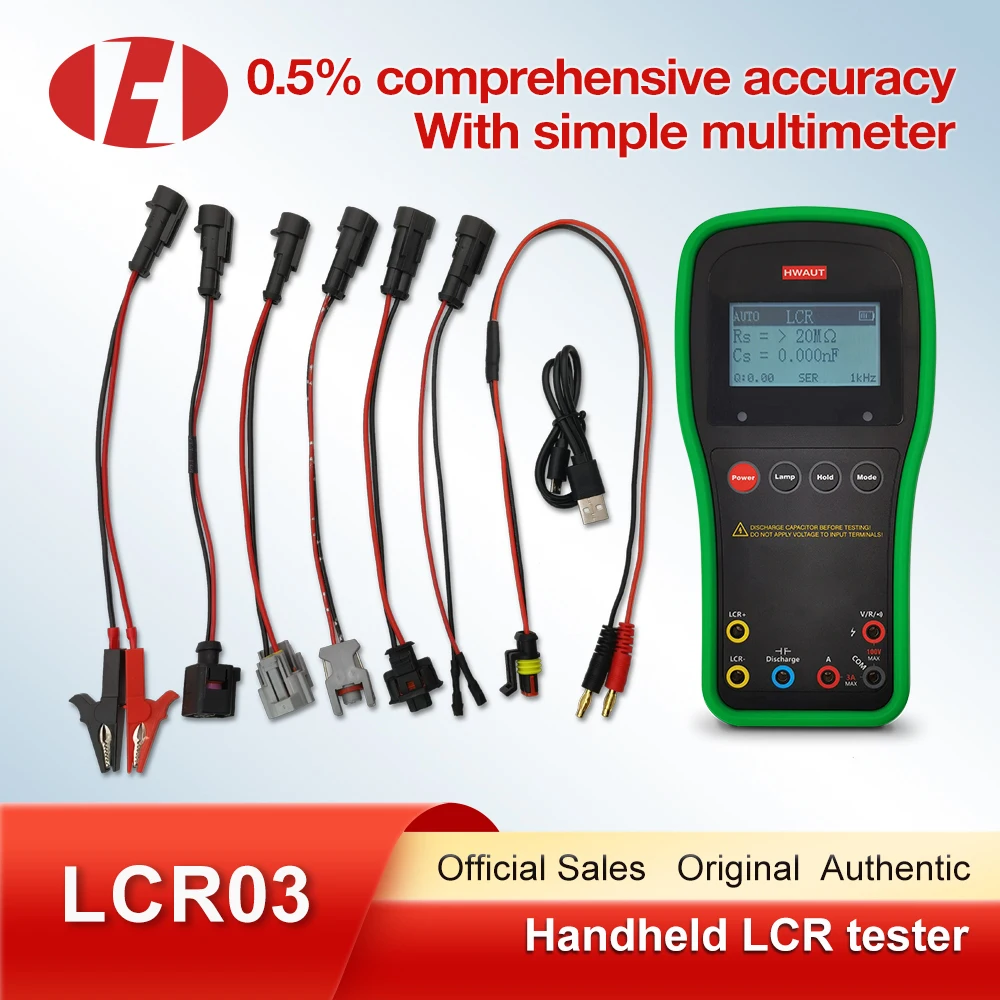 Hwaut Auto Multimeter LCR03 Measurement Analyzers Resistance Capacitance Inductance Injector Tester