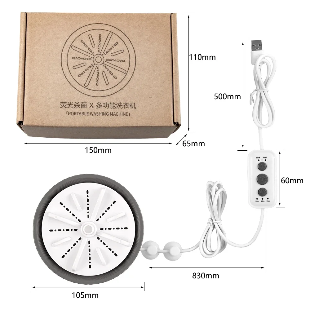 Mini Fernbedienung Waschmaschine PortableUSB Rotierenden Turbo Obst Ultraschall Für Kleidung Home Küche Reise Reinigung Maschine