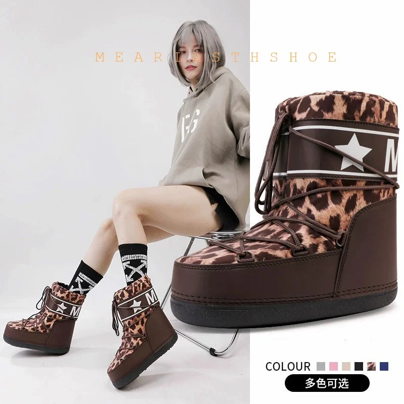 

2026 Women's Winter Warm Snow Boots Outdoor Luxury Furry Faux Fur Boots Woman Plush Warm Platform Cotton Shoes New Fashion Boots