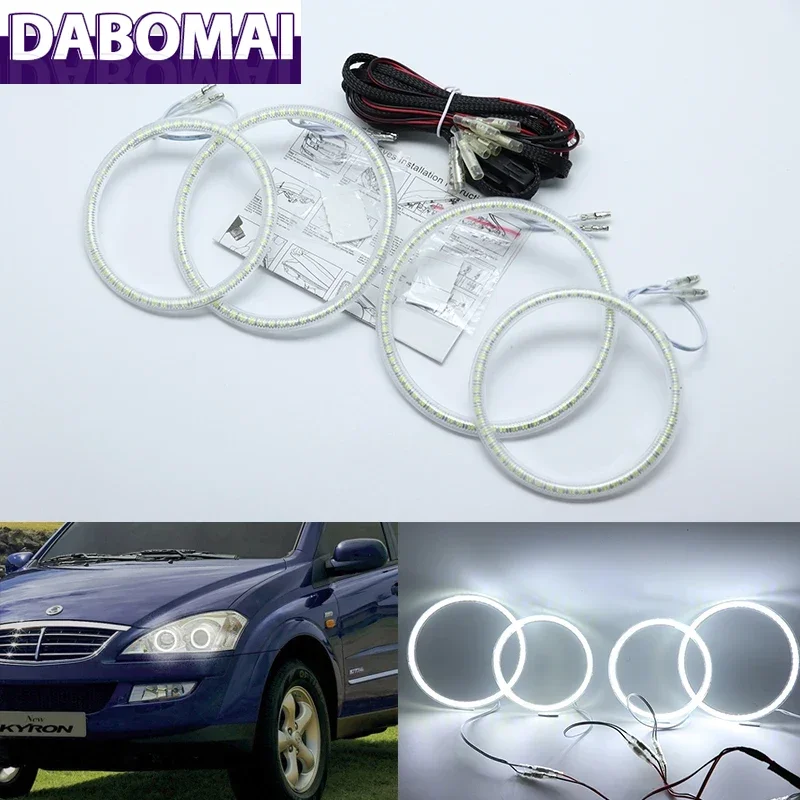 

Ультра яркий SMD белый светодиодный комплект Angel Eyes 2600LM 12V Halo Ring, дневные ходовые огни для SsangYong Kyron 2007 2008 2009 2010