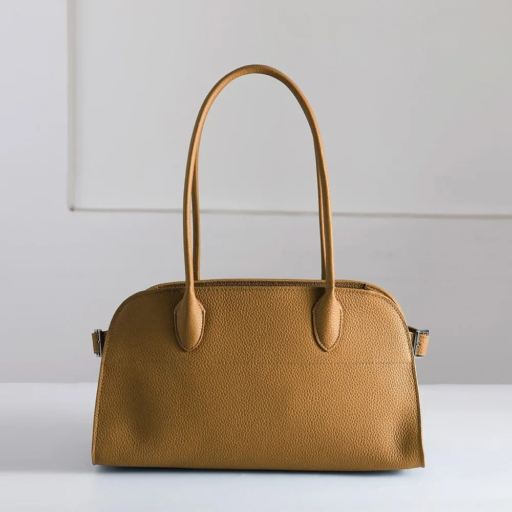 

Cowhide Retro Bag New Minimalist Large-capacity Tote Bag Leather Casual Versatile Commuter Shoulder Handbag Women's Boston Bag