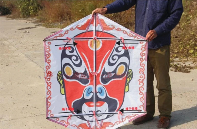 Peking opera kite traditioal kites flying for adults kites parachute kites hexagonal kite sports kite dragon fly drachen cometas