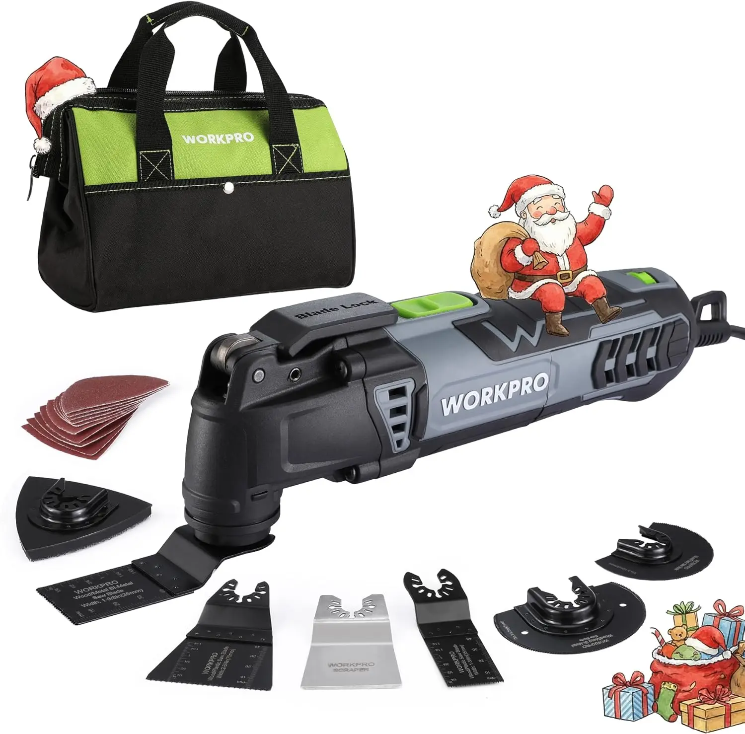 3.0 Amp Corded Oscillating Multi-Tool Kit with 7 Speeds, 17 Accessories & Bag for DIY Projects