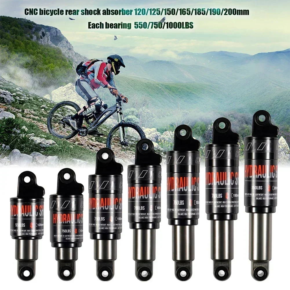 Bikes Bicycle Cycling Rear Shock Lockout 120/125/150/165/185/190/200mm Mountain Bike Oil Spring Shock Absorber