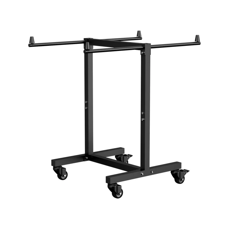 Folding chair frame trolley for 14 school chairs, up to 200 pounds, T-shaped transport trolley, school furniture, metal frame