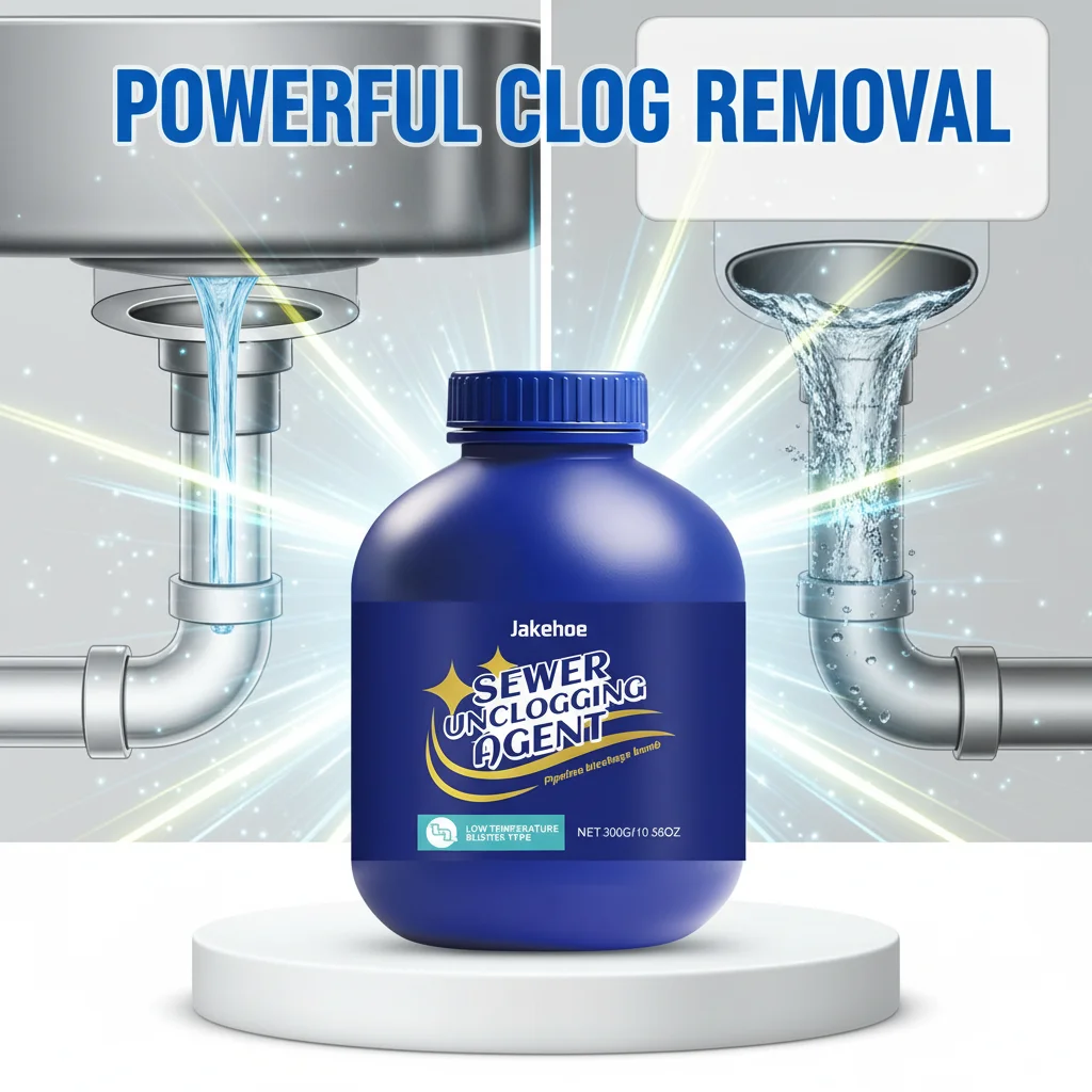 Strength Drain Cleaner Clog Remover Fast Acting Formula Dissolves Hair Grease Kitchen Sink Toilet Bathroom Sewer Pipe Unblocker