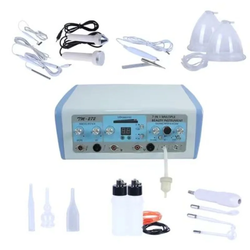 7 in 1 Facial Beauty Device with High Frequency Vacuum Therapy Spot Removal Galvanic Beauty Apparatus